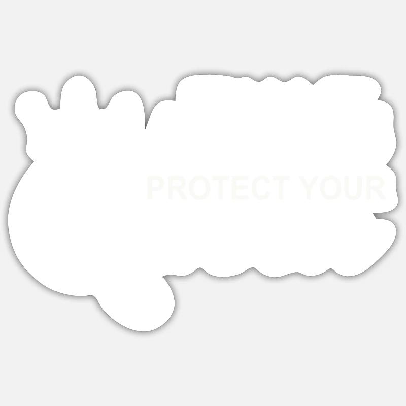 Always protect your queen - Sticker taille S (10 x 10 cm) - blanc mat