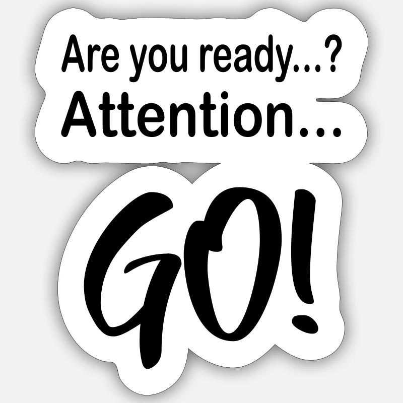 Drachenboot Are you ready? Start 1c Sticker Größe S (10 x 10 cm)