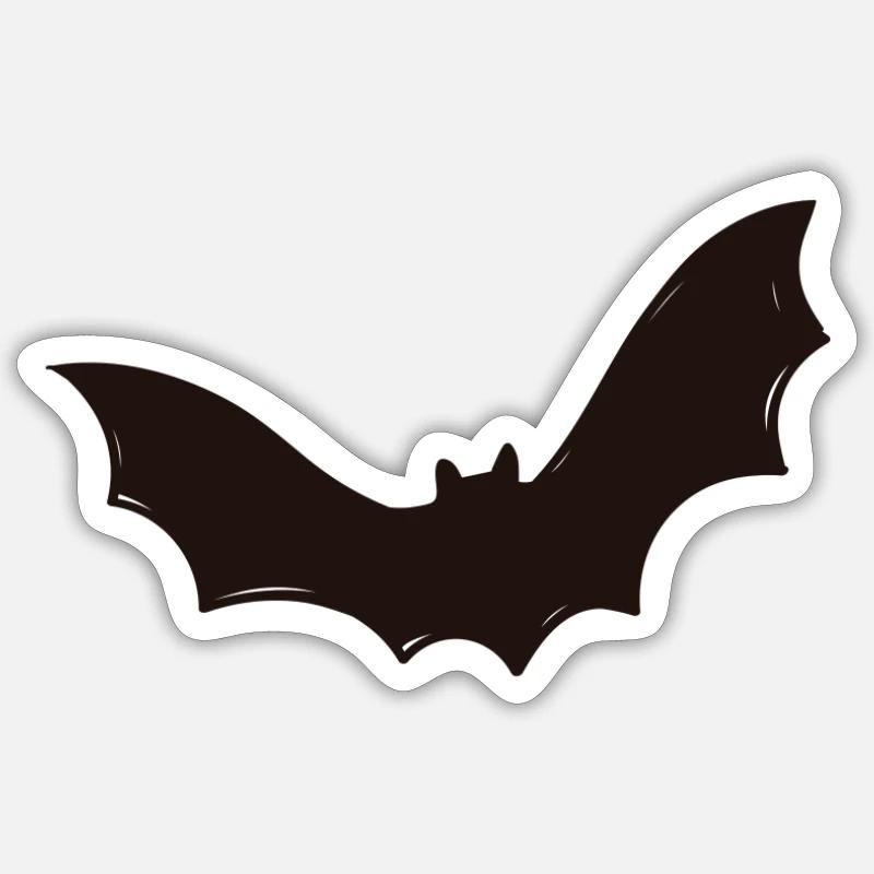 Fledermaus, Halloween, Robin, Grusel - Sticker størrelse S (10 x 10 cm) - mat hvid