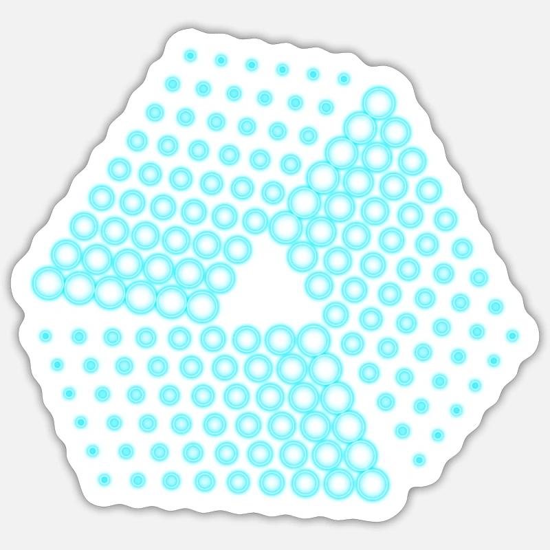 abstrakte punkte - Sticker Größe S (10 x 10 cm) - Mattweiß