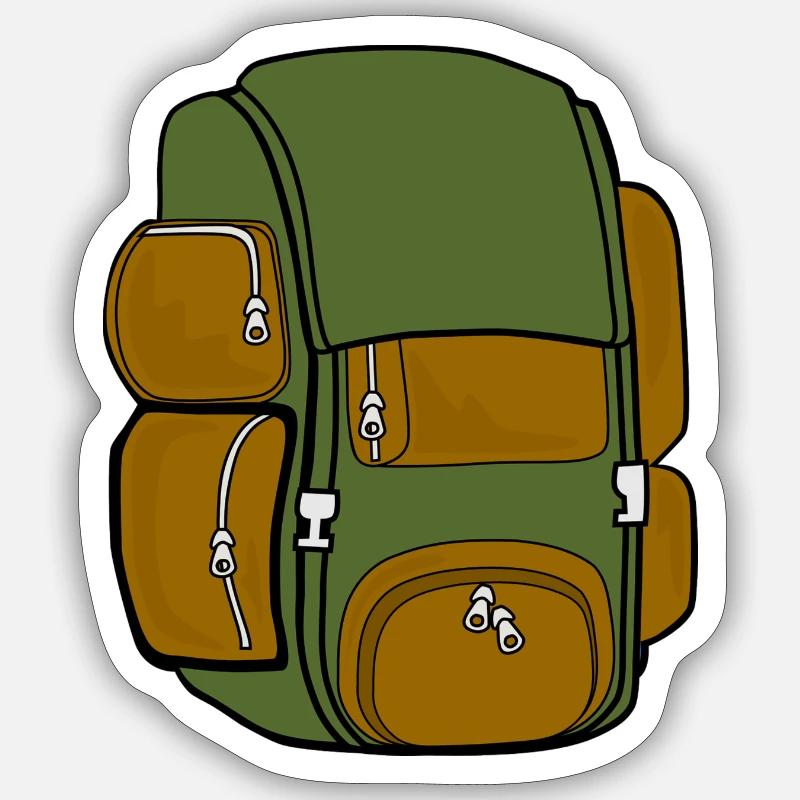 Rucksack - Sticker Größe S (10 x 10 cm) - Mattweiß