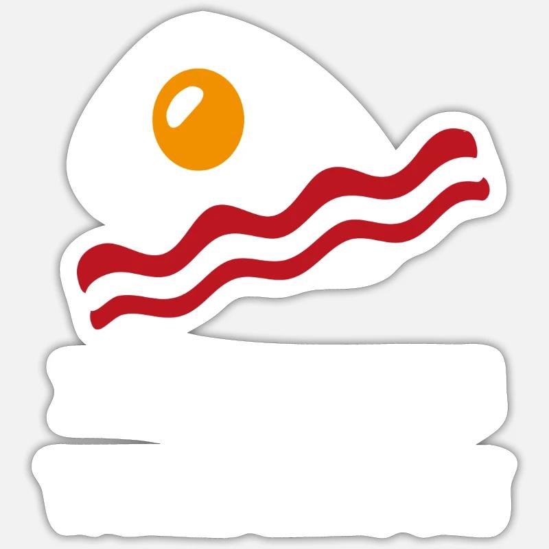 Bacon - Sticker size S (10 x 10 cm) - white matte