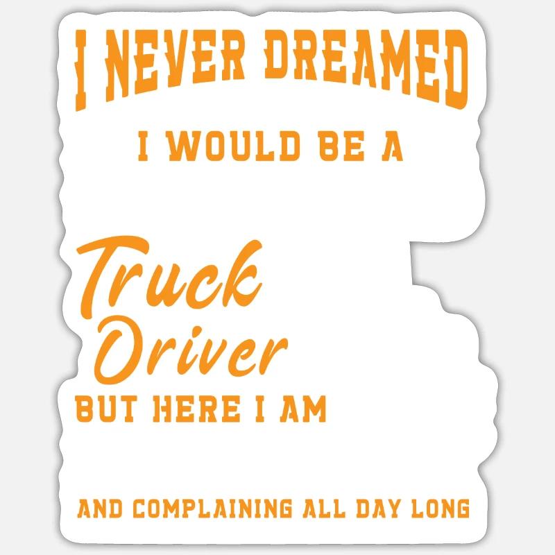 Grumpy old truck driver killing it Sticker Größe S (10 x 10 cm)