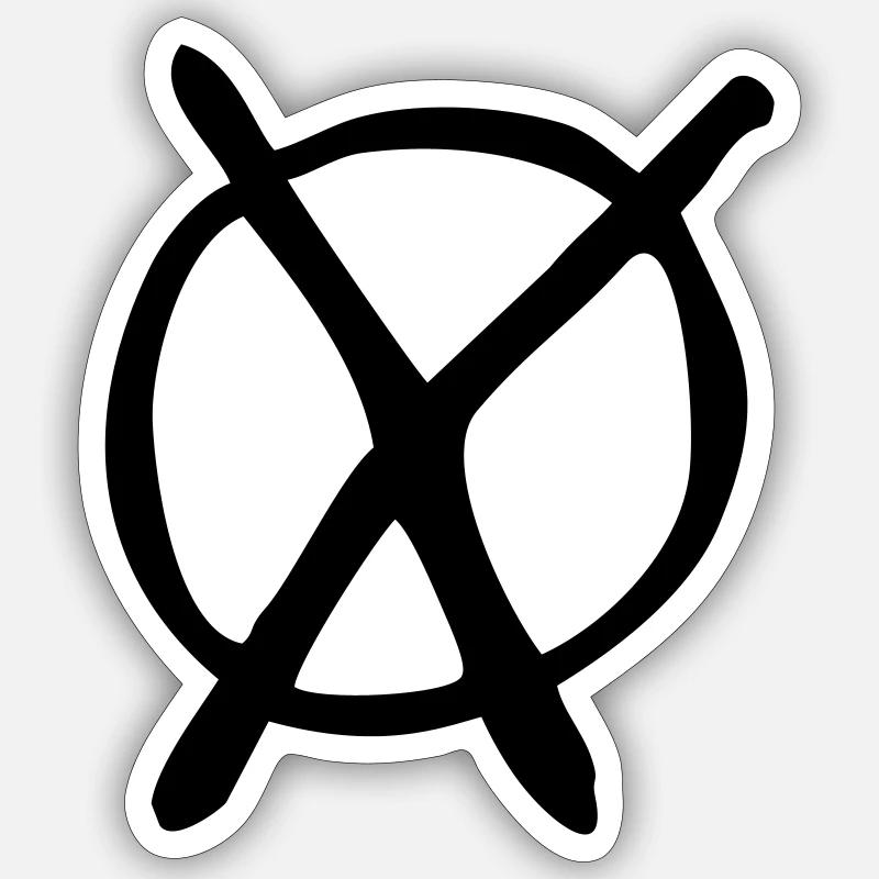 Parti élection Croix - Sticker taille S (10 x 10 cm) - blanc mat