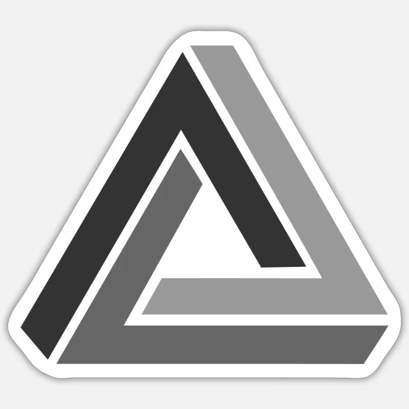 optical illusion - Sticker size S (10 x 10 cm) - white matte