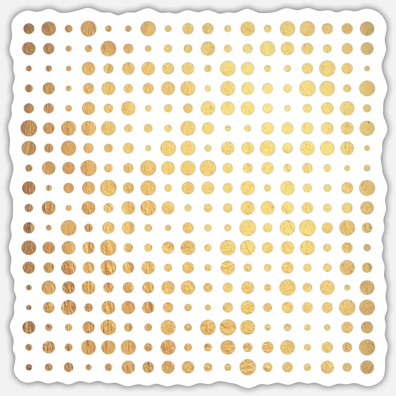 points d'or - Sticker taille S (10 x 10 cm) - blanc mat