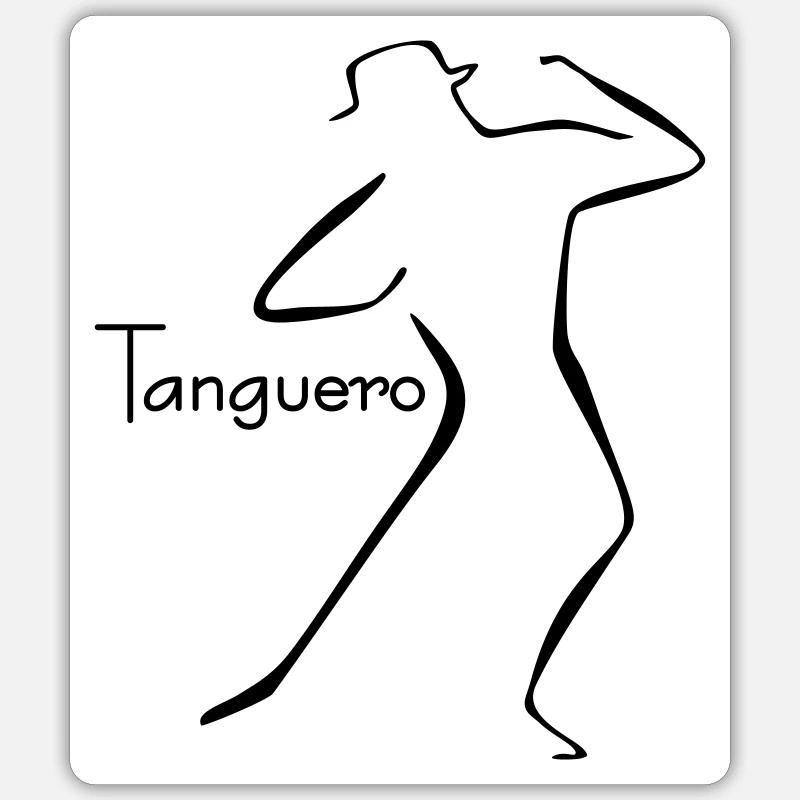 Tango-5 - Sticker Größe S (10 x 10 cm) - Mattweiß