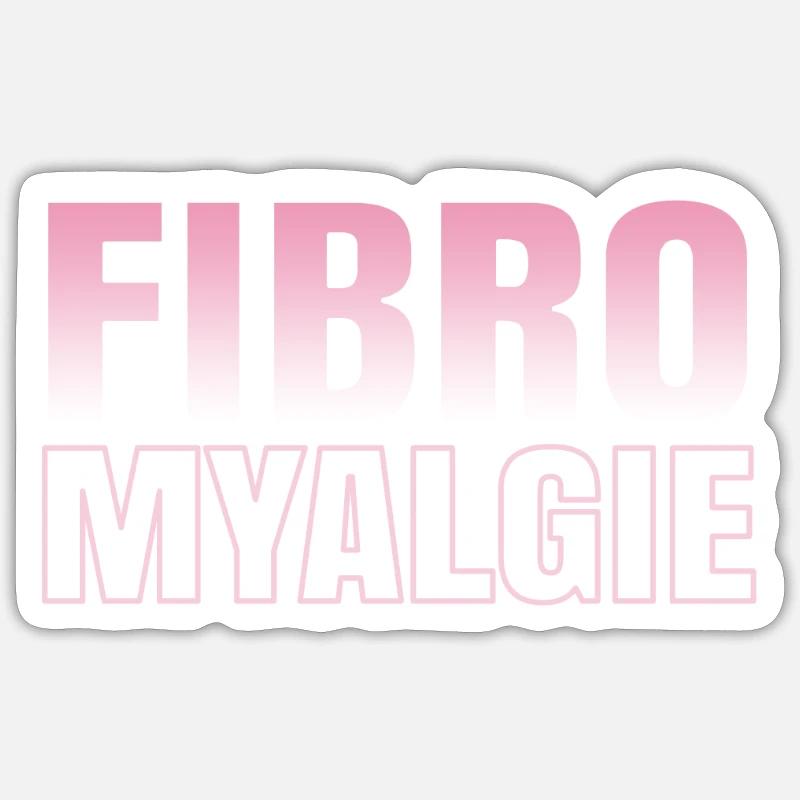 Fibromyalgia. - Sticker size S (10 x 10 cm) - white matte