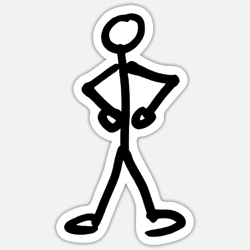 Strichmännchen Sticker Größe S (10 x 10 cm)