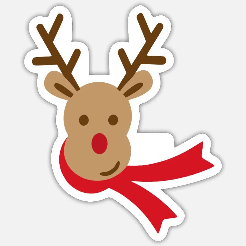 Noël - Sticker taille S (10 x 10 cm) - blanc mat