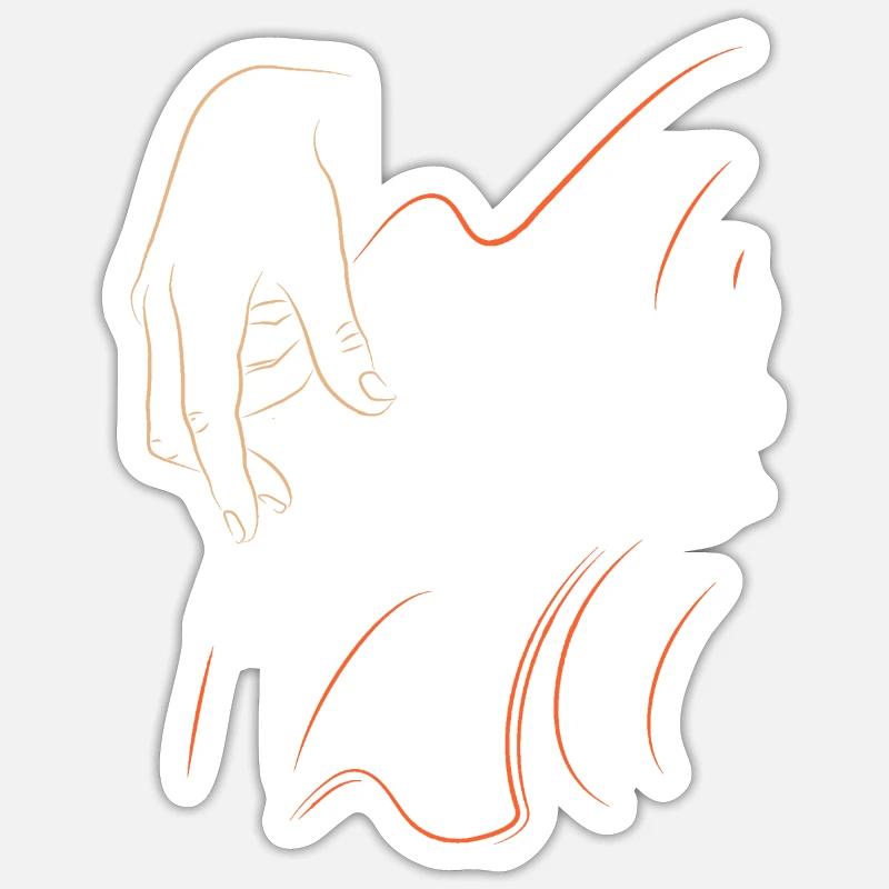 Basse - basse - Sticker taille S (10 x 10 cm) - blanc mat