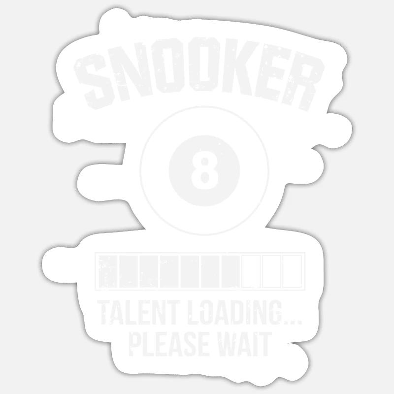 Billard Talent lädt Bitte Warten Geschenk Sticker Größe S (10 x 10 cm)