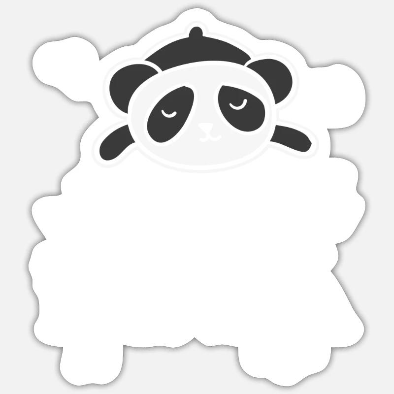 Das Leben ist besser mit einem Pandabär Geschenk - Sticker Größe S (10 x 10 cm) - Mattweiß