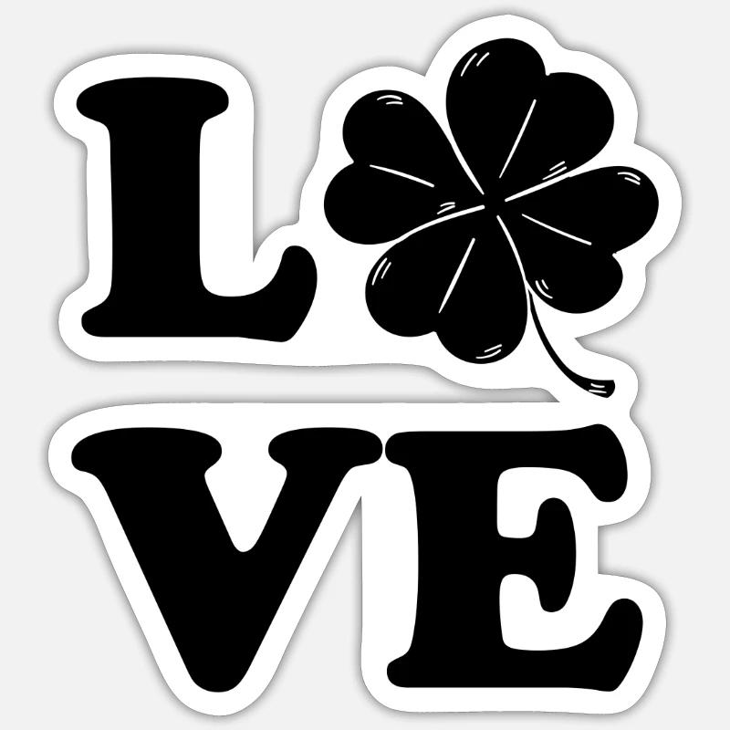 Cher trèfle d'Irlande Saint Patricks Day Sticker taille S (10 x 10 cm)