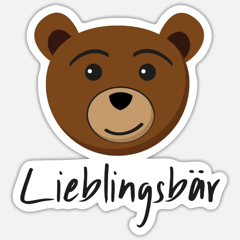 Favorite bear! - Sticker size S (10 x 10 cm) - white matte