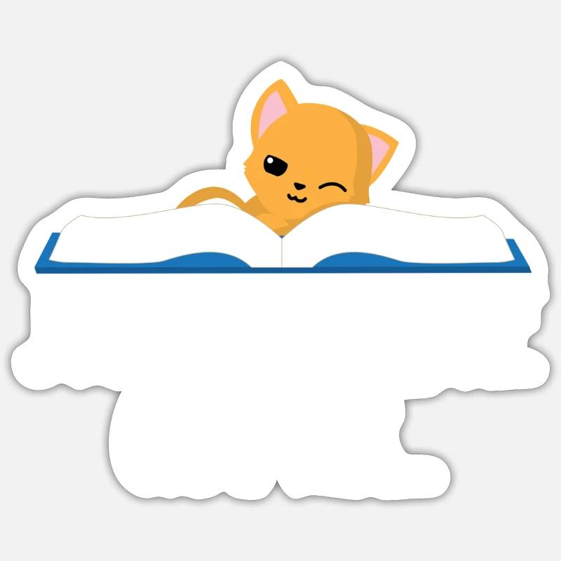 Fanfic Reader - Bookworm - Fanfiction - Reading - Sticker size S (10 x 10 cm) - white matte