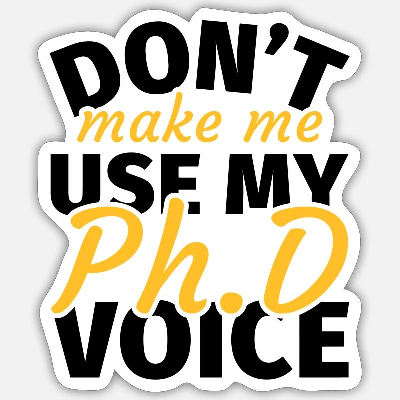 PhD studente laureato tesi di dottorato Sticker formato S (10 x 10 cm)