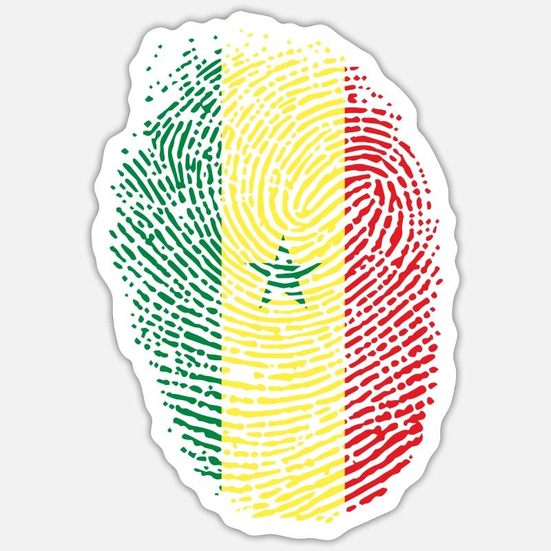 Senegal - Sticker size S (10 x 10 cm) - white matte