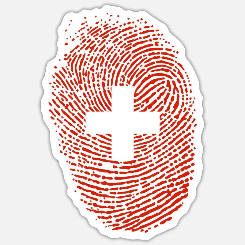 Suisse - Sticker taille S (10 x 10 cm) - blanc mat