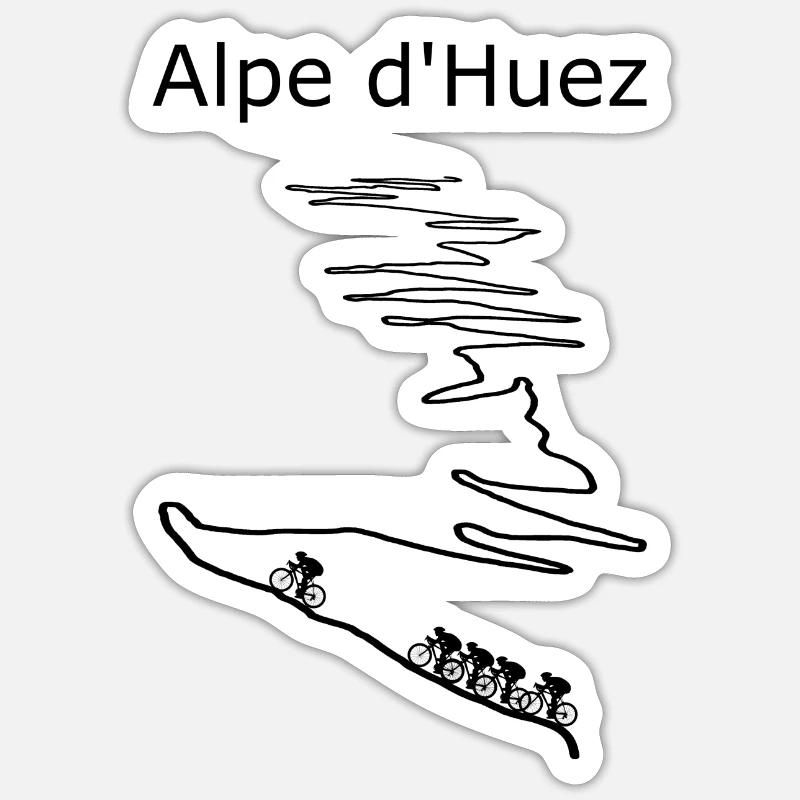 Oeil du Monte Huez avec panache de neige - Sticker taille S (10 x 10 cm) - blanc mat