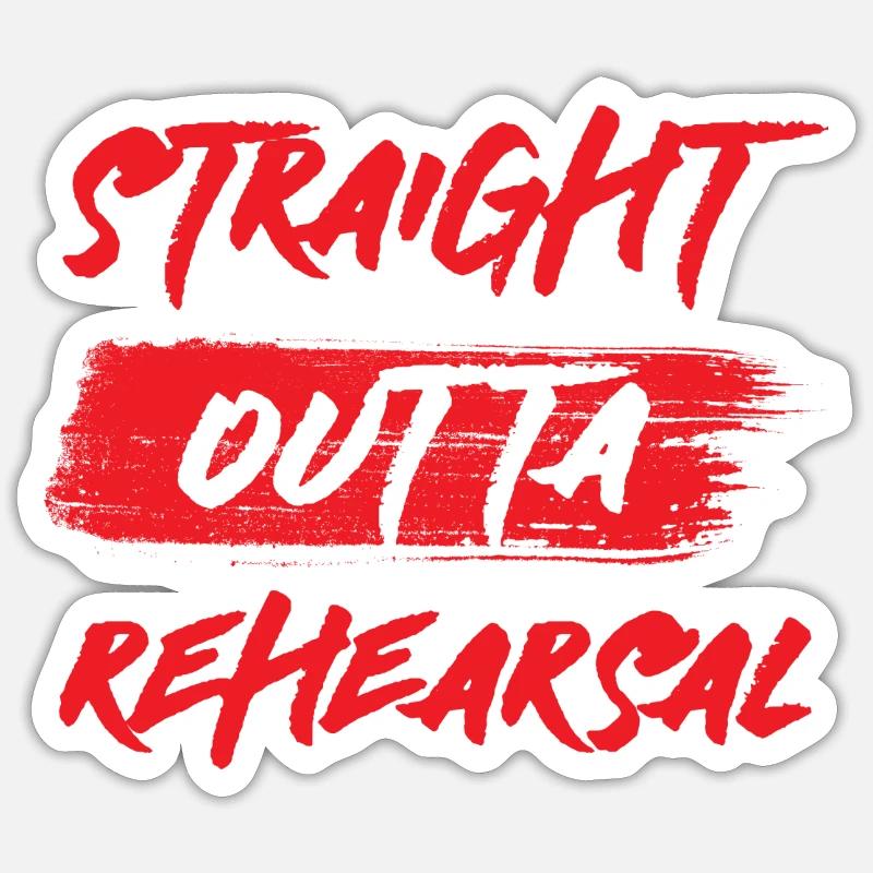 Musical - Actors - Acting - Casting - Sticker size S (10 x 10 cm) - white matte