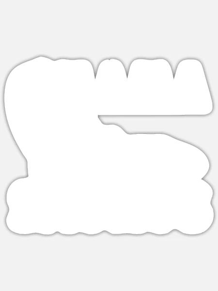 Mama Saurus v3 - Sticker Größe S (10 x 10 cm) - Mattweiß