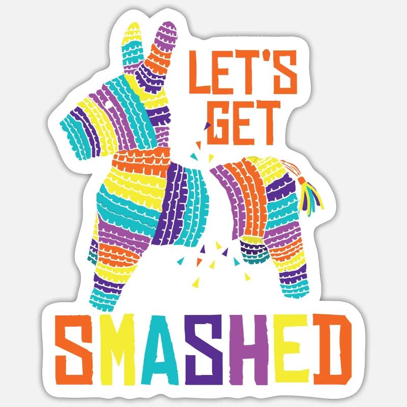 Pinata Mexico Gift Broken Gift Idea Sticker size S (10 x 10 cm)