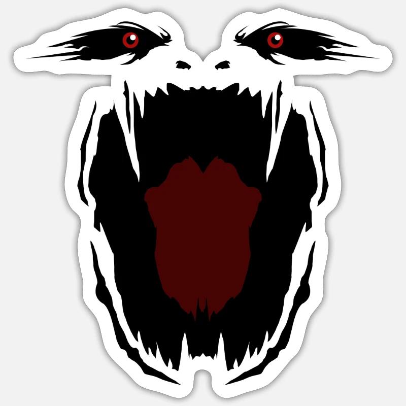 Monster - Sticker Größe S (10 x 10 cm) - Mattweiß
