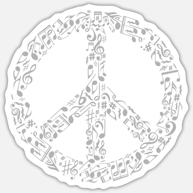 Peace - Sticker Größe S (10 x 10 cm) - Mattweiß
