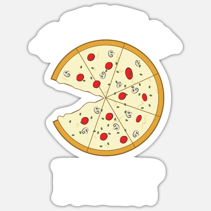 Did Someone Say Pizza? - Sticker taille S (10 x 10 cm) - blanc mat