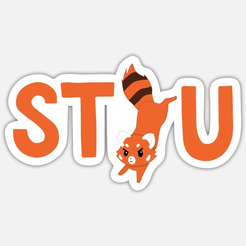 Red Panda STFU - Shut Up - Sarcasm Sticker size S (10 x 10 cm)
