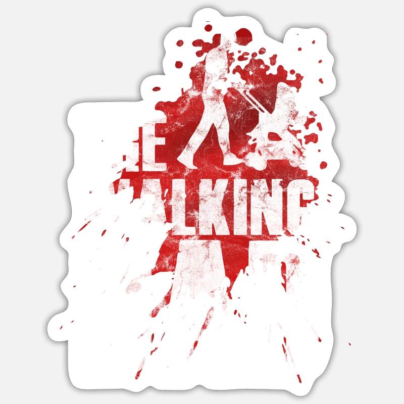 The Walking Dad - Sticker Größe S (10 x 10 cm) - Mattweiß