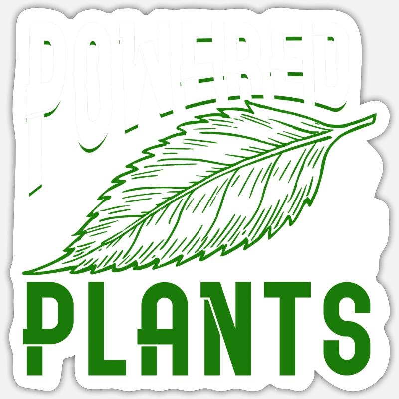 Powered By Plants Sticker size S (10 x 10 cm)