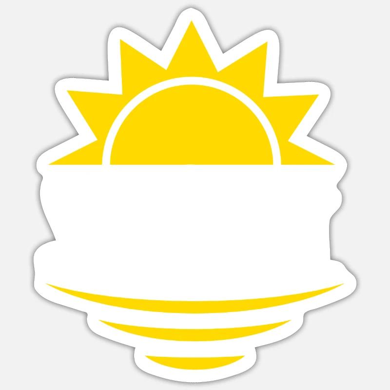 Shine - lumières, rayons - Sticker taille S (10 x 10 cm) - blanc mat