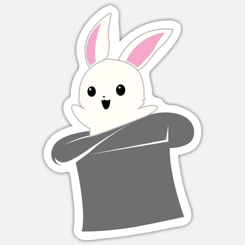 Magic Hat - Magic - Magic - Magician - Magic Hat - Sticker size S (10 x 10 cm) - white matte