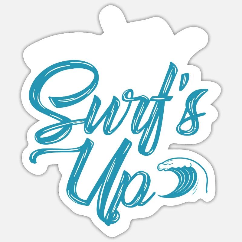 Surfez! - Sticker taille S (10 x 10 cm) - blanc mat
