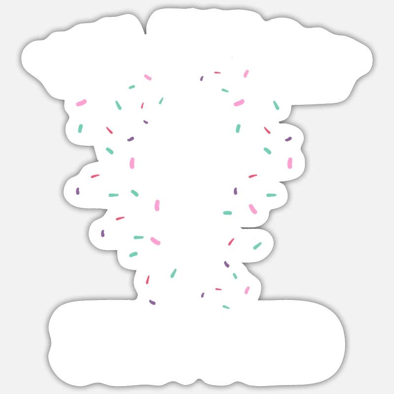 Eiscreme Eis lecker Waffel essen Geschenk Sticker Größe S (10 x 10 cm)