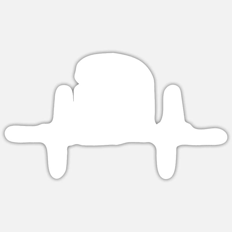 Skydiving - Sykdive - Heartbeat - Pulse - Sticker size S (10 x 10 cm) - white matte