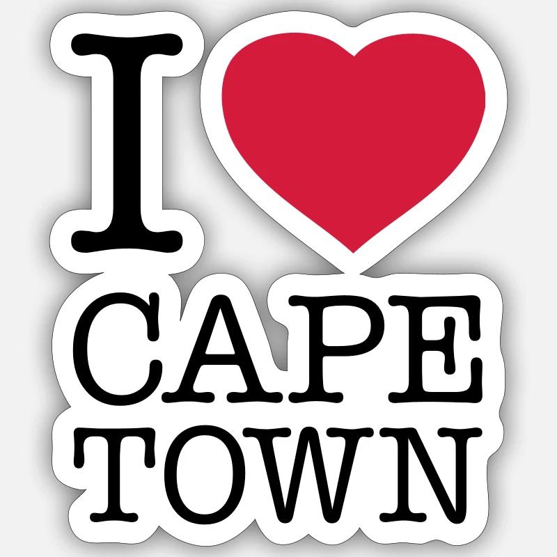 J’AIME LE CAP Kapstadt - Sticker taille S (10 x 10 cm) - blanc mat