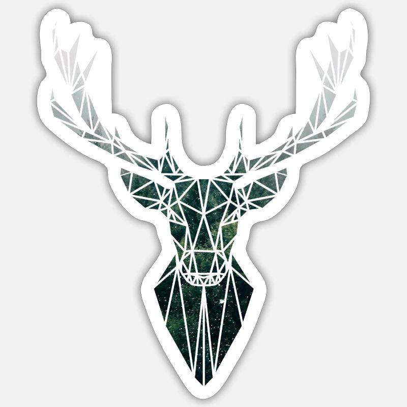 deer - Sticker size S (10 x 10 cm) - white matte