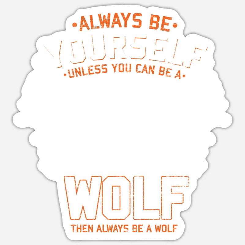 Wolf predator wolf pack wild animal predator howling Sticker size S (10 x 10 cm)