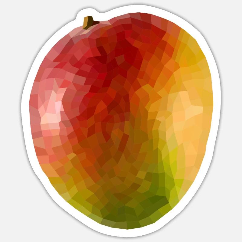 Mango kubistisch Sticker Größe S (10 x 10 cm)
