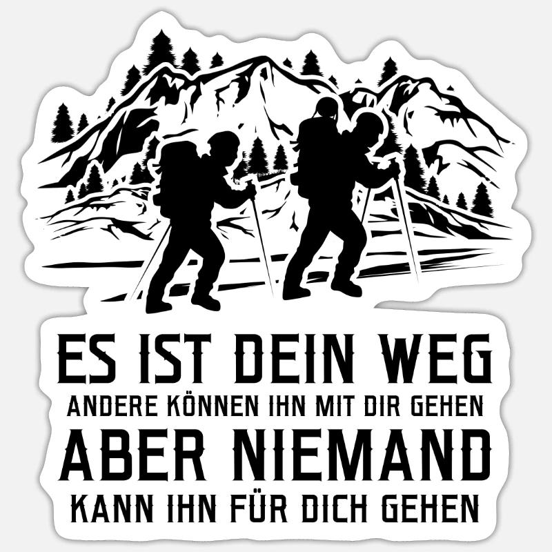 C'est ton chemin - cadeau - Sticker taille S (10 x 10 cm) - blanc mat
