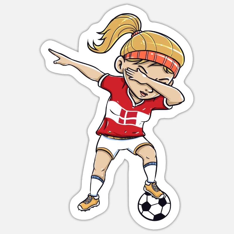 Denmark Gift Dab - Sticker taille S (10 x 10 cm) - blanc mat