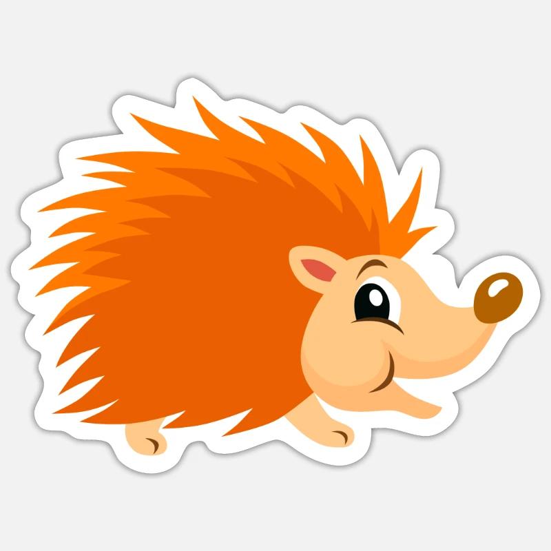 Igel - Sticker Größe S (10 x 10 cm) - Mattweiß