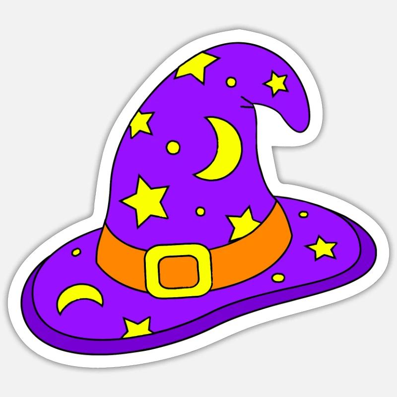 Magic hat - Sticker size S (10 x 10 cm) - white matte