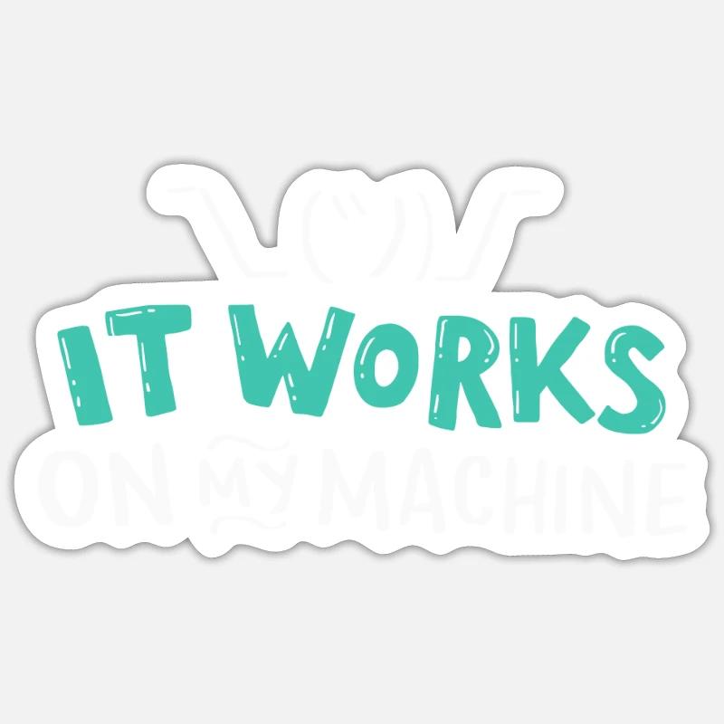 Programmierer Coder Informatik Developer T-Shirt - Sticker Größe S (10 x 10 cm) - Mattweiß