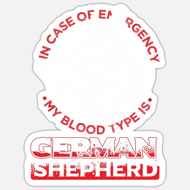 German shepherd - Sticker size S (10 x 10 cm) - white matte