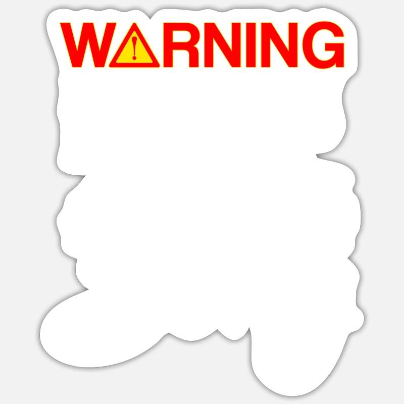 Warning may spontaneously break into Song - Sticker taille S (10 x 10 cm) - blanc mat