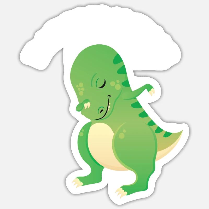 Daddysaurus - Cool Dinosaur T-Rex Design - Sticker Größe S (10 x 10 cm) - Mattweiß